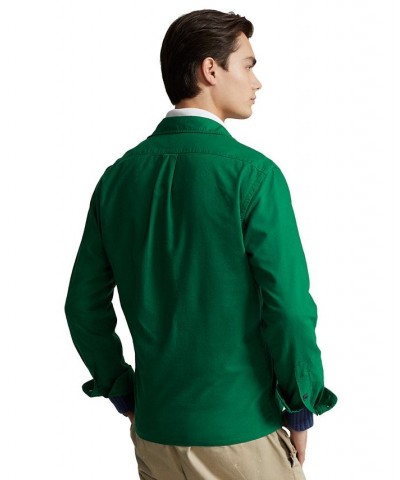 Men's Garment-Dyed Oxford Overshirt Green $28.01 Shirts