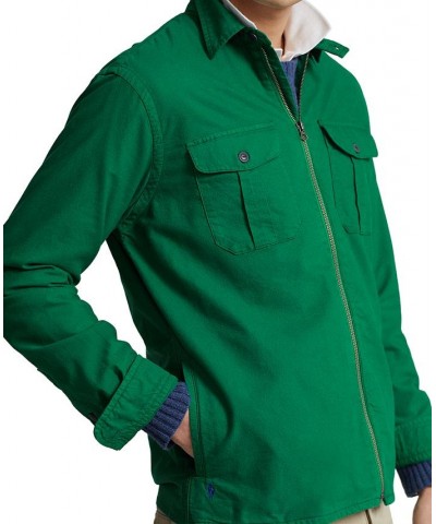 Men's Garment-Dyed Oxford Overshirt Green $28.01 Shirts