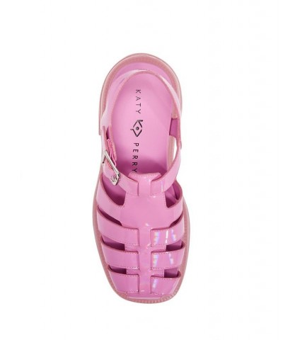 Women's The Geli Combat Fisherman Buckle Pink $53.55 Shoes