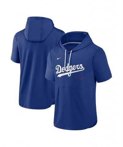 Men's Royal Los Angeles Dodgers Springer Short Sleeve Team Pullover Hoodie $37.09 Sweatshirt