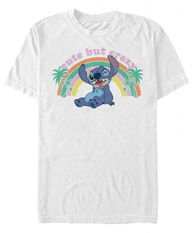 Men's Lilo Stitch Kawaii Stitch Short Sleeve T-shirt White $20.99 T-Shirts