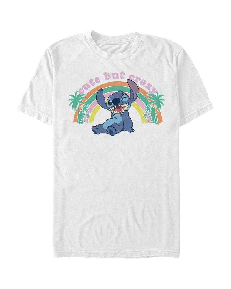 Men's Lilo Stitch Kawaii Stitch Short Sleeve T-shirt White $20.99 T-Shirts