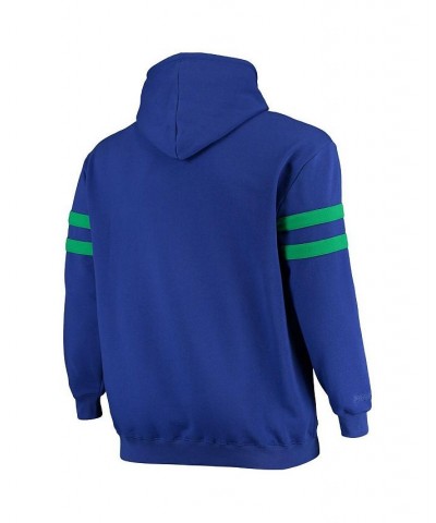 Men's Royal Seattle Seahawks Big and Tall Big Face Historic Logo Fleece Pullover Hoodie $43.34 Sweatshirt