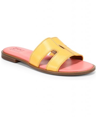 Fame Slide Sandals Yellow $54.45 Shoes