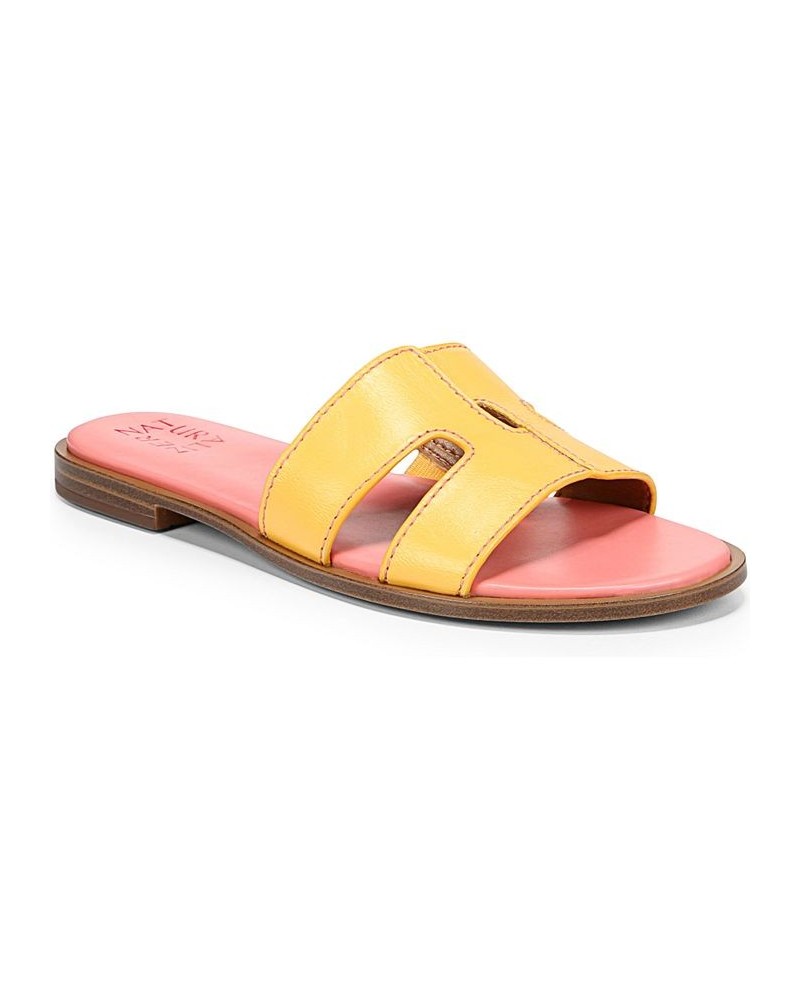 Fame Slide Sandals Yellow $54.45 Shoes