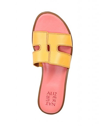 Fame Slide Sandals Yellow $54.45 Shoes