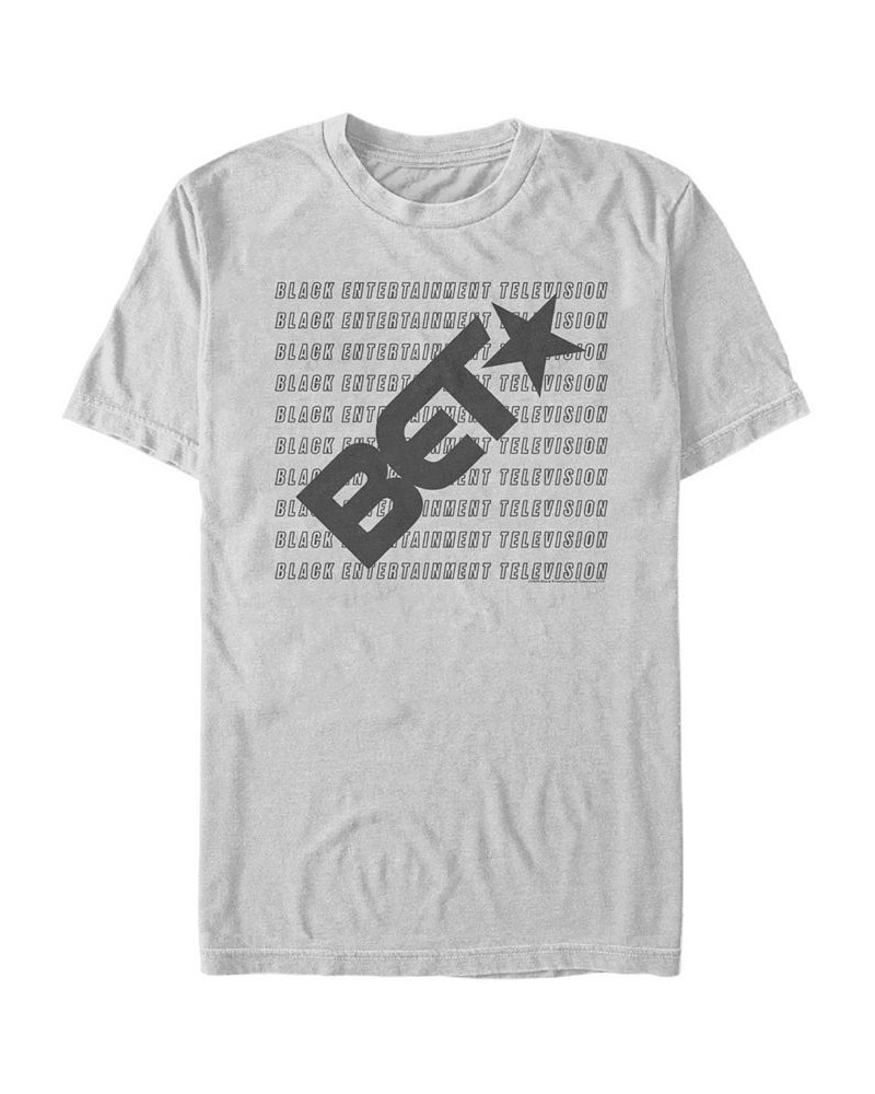 Men's Bet Repeating Short Sleeve T-shirt Silver $19.24 T-Shirts