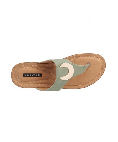 Genelle Wedge Sandal Green $31.50 Shoes