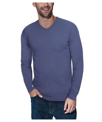 Men's Basic V-Neck Pullover Midweight Sweater Dark Gray $21.15 Sweaters