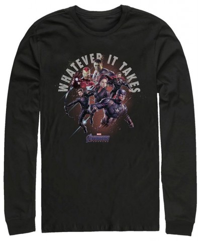 Marvel Men's Avengers Endgame Whatever It Takes Group, Long Sleeve T-shirt Black $20.00 T-Shirts