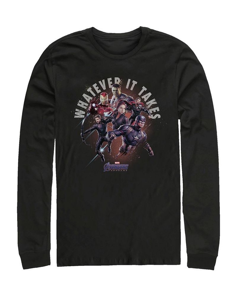 Marvel Men's Avengers Endgame Whatever It Takes Group, Long Sleeve T-shirt Black $20.00 T-Shirts