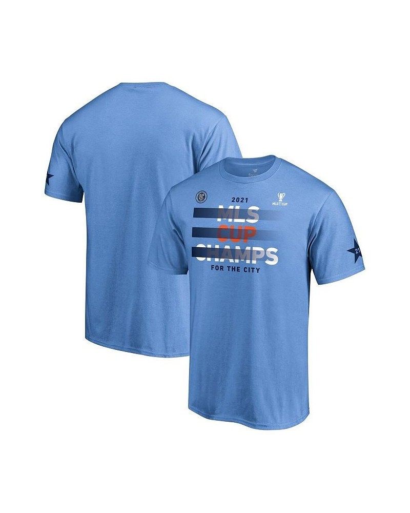 Men's Branded Sky Blue New York City FC 2021 MLS Cup Champions Five Points T-shirt $19.00 T-Shirts