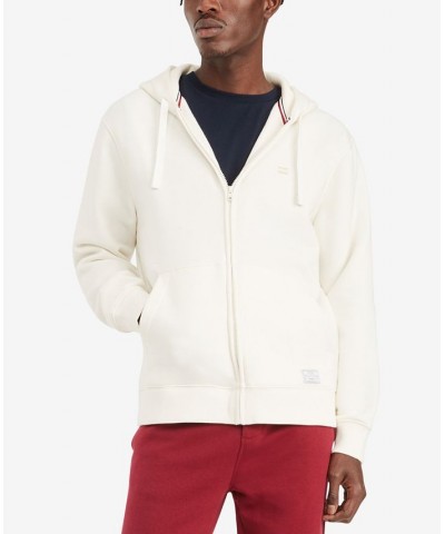 Men's New Essentials Full Zip Hoodie White $35.55 Sweatshirt