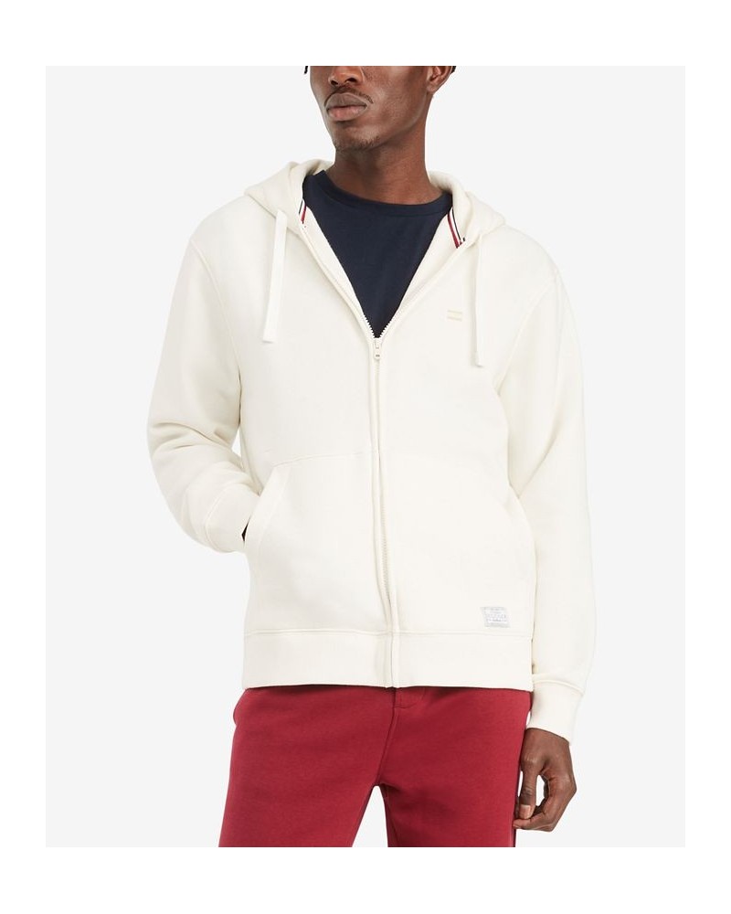 Men's New Essentials Full Zip Hoodie White $35.55 Sweatshirt