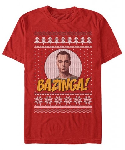 Men's Big Bang Theory Bazinga Short Sleeve T-shirt Red $14.70 T-Shirts