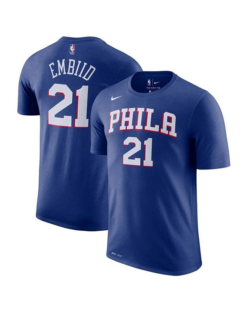 Men's Joel Embiid Royal Philadelphia 76Ers Player Name & Number Performance T-shirt $24.29 T-Shirts