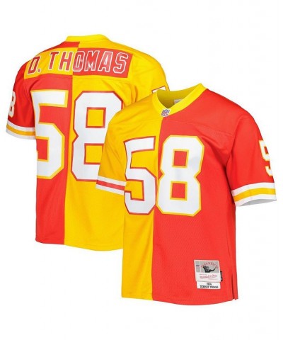 Men's Derrick Thomas Red, Gold Kansas City Chiefs 1994 Split Legacy Replica Jersey $85.10 Jersey