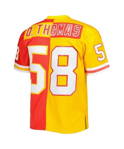 Men's Derrick Thomas Red, Gold Kansas City Chiefs 1994 Split Legacy Replica Jersey $85.10 Jersey