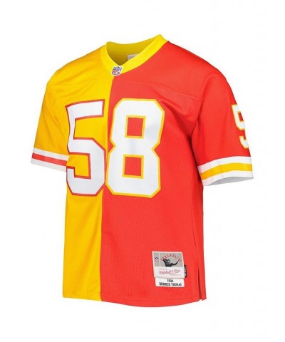 Men's Derrick Thomas Red, Gold Kansas City Chiefs 1994 Split Legacy Replica Jersey $85.10 Jersey