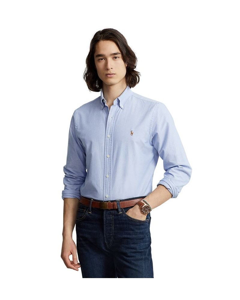 Men's Signature Oxford Shirt, Regular and Big & Tall Blue $40.50 Dress Shirts