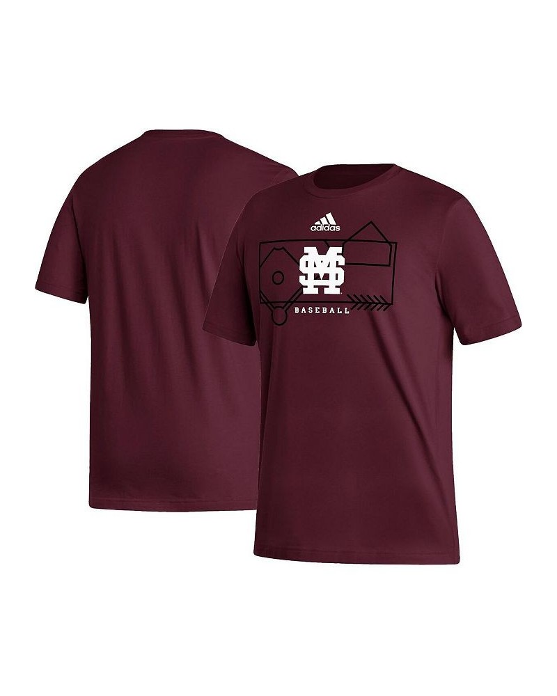 Men's Maroon Mississippi State Bulldogs Locker Lines Baseball Fresh T-shirt $16.80 T-Shirts