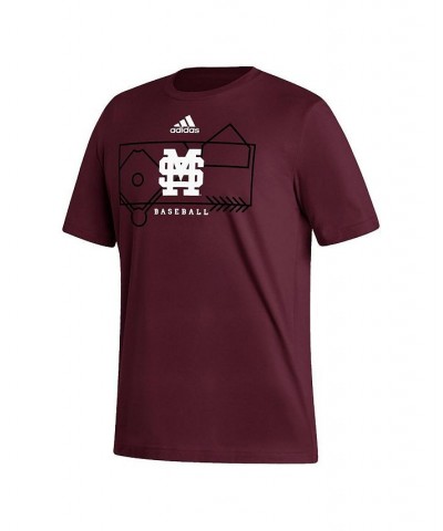 Men's Maroon Mississippi State Bulldogs Locker Lines Baseball Fresh T-shirt $16.80 T-Shirts