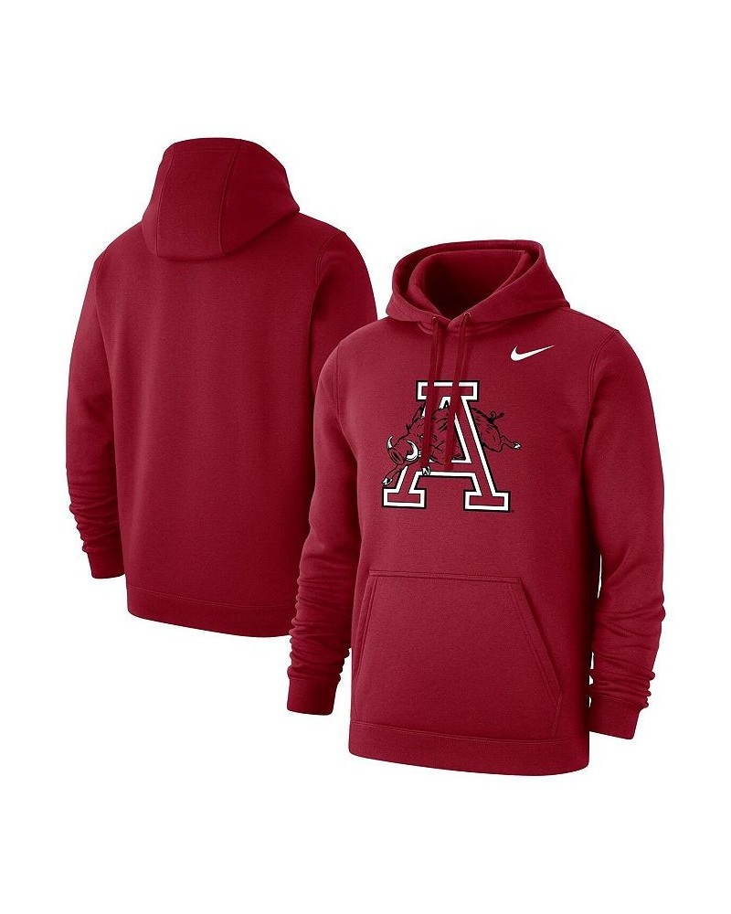 Men's Cardinal Arkansas Razorbacks Vintage-Like Logo Pullover Hoodie $35.70 Sweatshirt