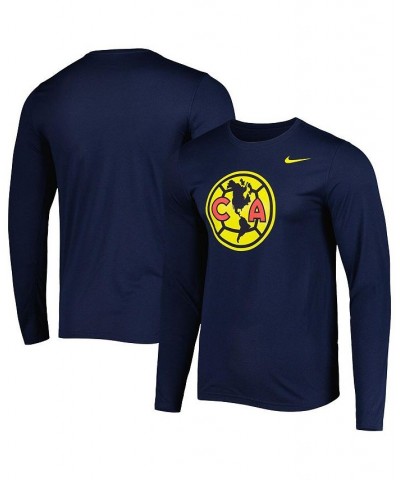 Men's Navy Club America Primary Logo Legend Performance Long Sleeve T-shirt $25.99 T-Shirts