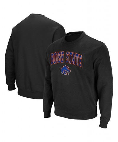 Men's Black Boise State Broncos Arch and Logo Tackle Twill Pullover Sweatshirt $31.19 Sweatshirt