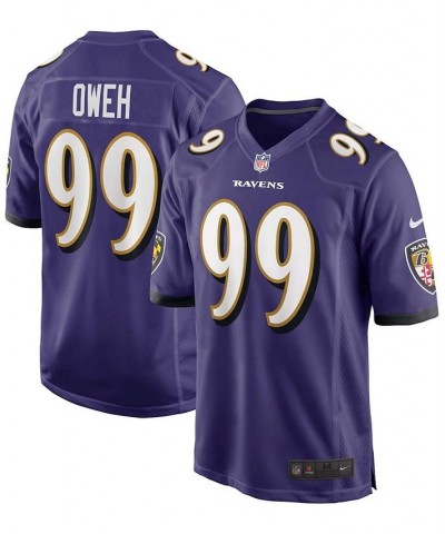 Men's Odafe Oweh Purple Baltimore Ravens 2021 NFL Draft First Round Pick Game Jersey $37.45 Jersey