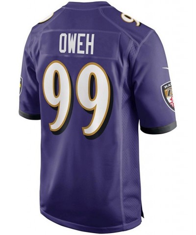 Men's Odafe Oweh Purple Baltimore Ravens 2021 NFL Draft First Round Pick Game Jersey $37.45 Jersey