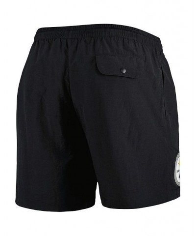 Men's Black Pittsburgh Steelers Team Essentials Nylon Shorts $46.43 Shorts