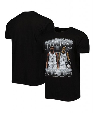 Men's and Women's Kevin Durant and Kyrie Irving Black Brooklyn Nets Player Duo T-shirt $22.00 Tops