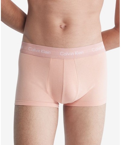 Men's 3-Pack Cotton Stretch Low-Rise Trunks Pink $19.24 Underwear