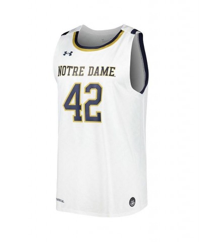 Men's 42 White Notre Dame Fighting Irish Replica Basketball Jersey $46.20 Jersey