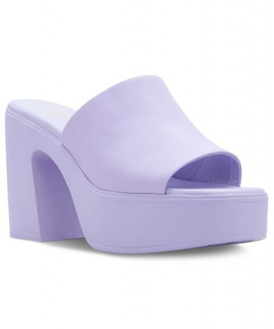 Women's Maysee Platform Slide Sandals Purple $43.20 Shoes