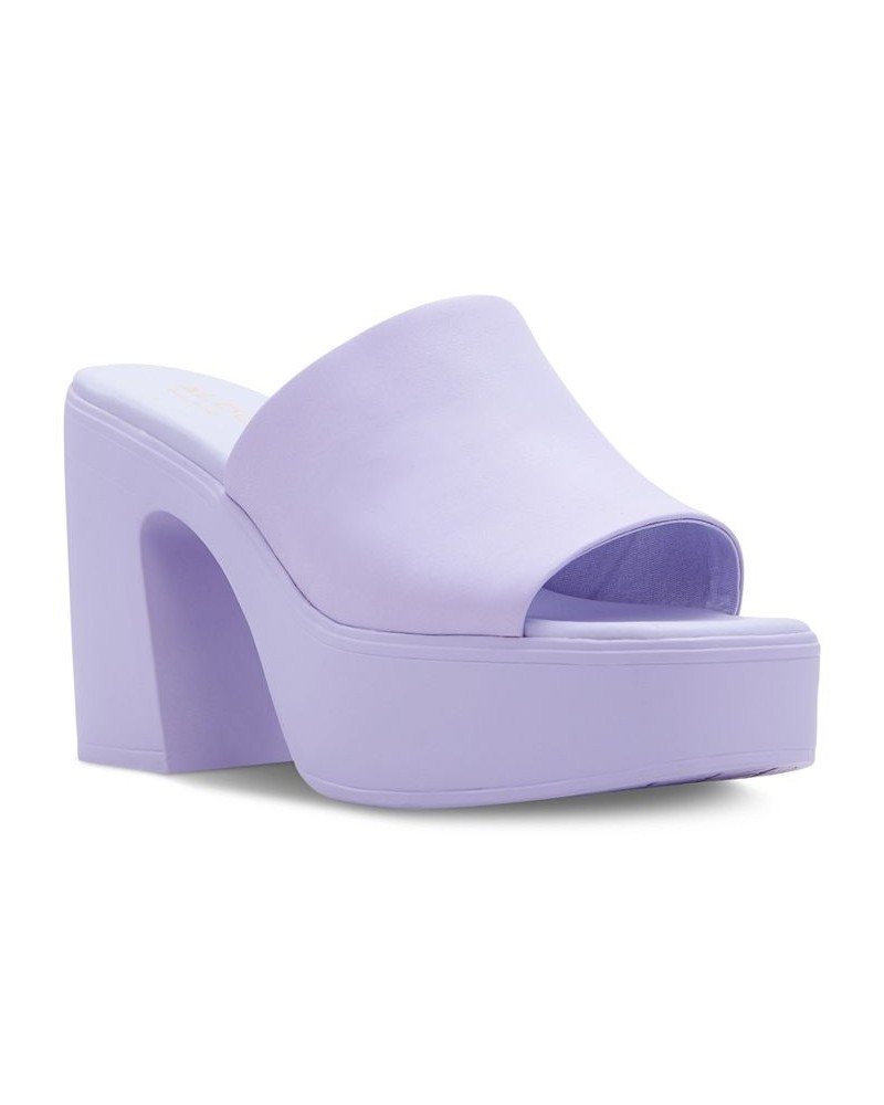 Women's Maysee Platform Slide Sandals Purple $43.20 Shoes