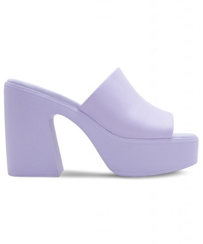 Women's Maysee Platform Slide Sandals Purple $43.20 Shoes