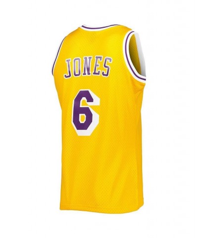 Men's Eddie Jones Gold Los Angeles Lakers 1996-97 Hardwood Classics Swingman Jersey $55.50 Jersey